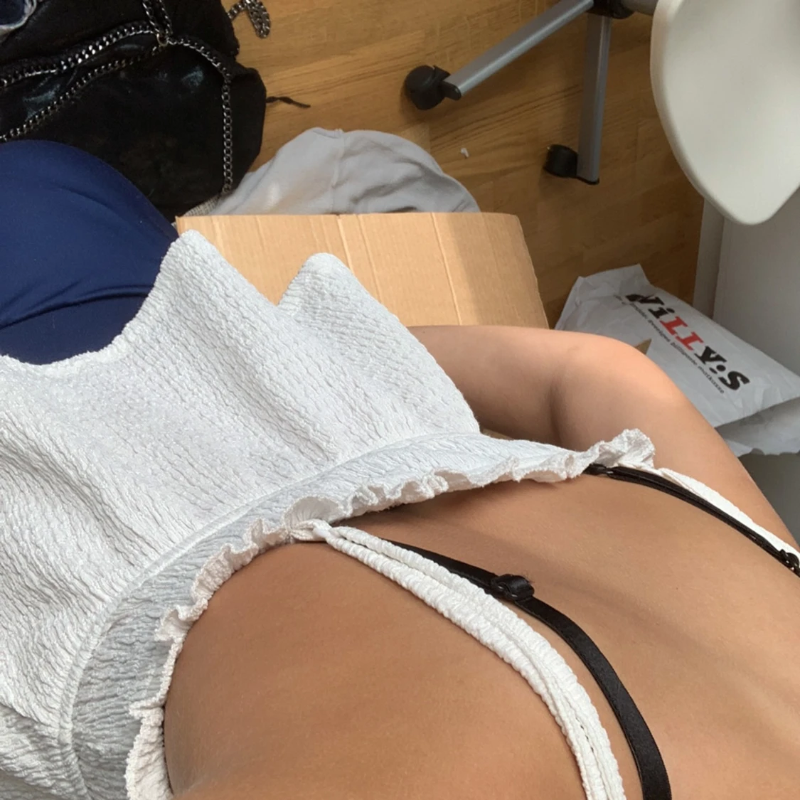 Vit blus/linne/topp - 90