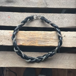  - Snyggt skinnhalsband med silverkedja!