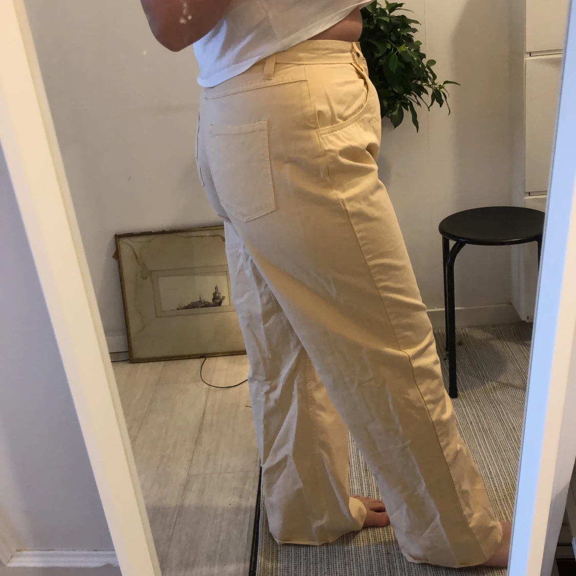 Beige/persikofärgade jeans - 90