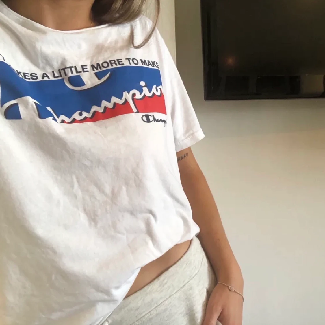 Vit T-shirt med tryck