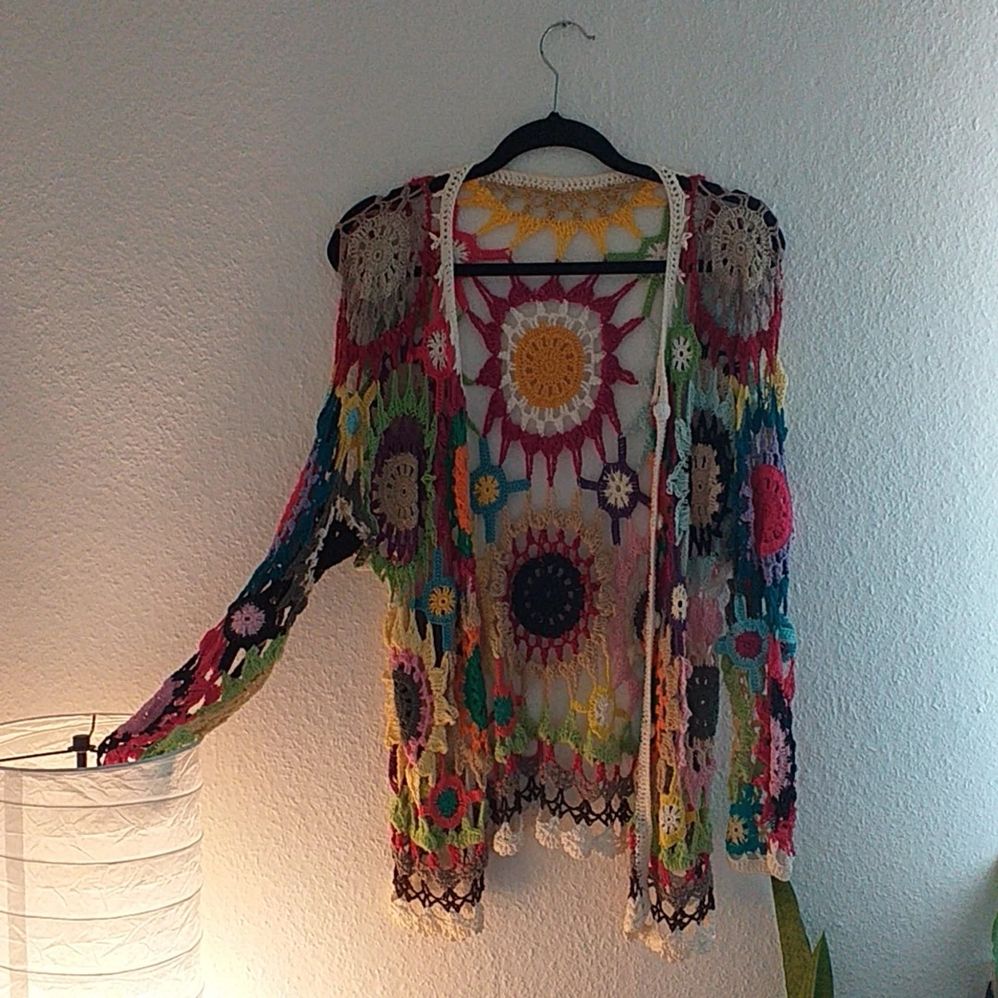 Virkad kofta, vacker, one of a kind!