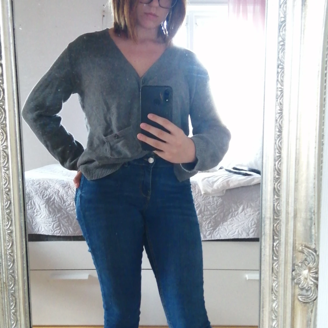 Kofta grå från kappahl L