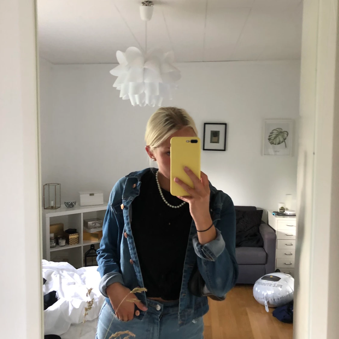 Blå Jeansjacka - 90