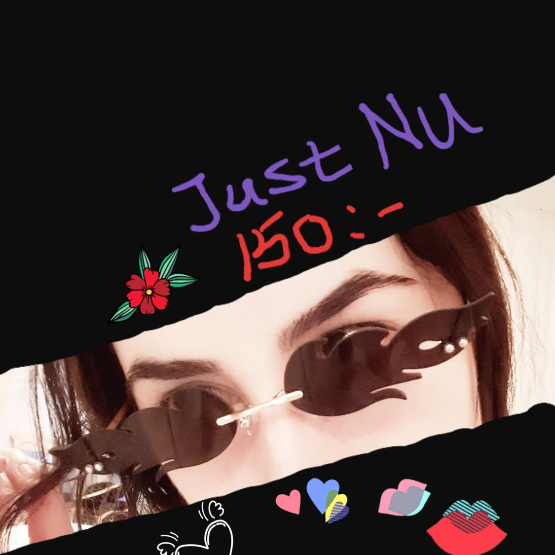 2000's svarta solglasögon 