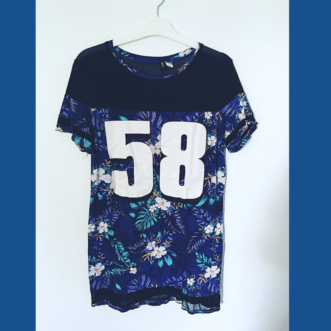 Blå/lila Klänning från H&M- Strl 44