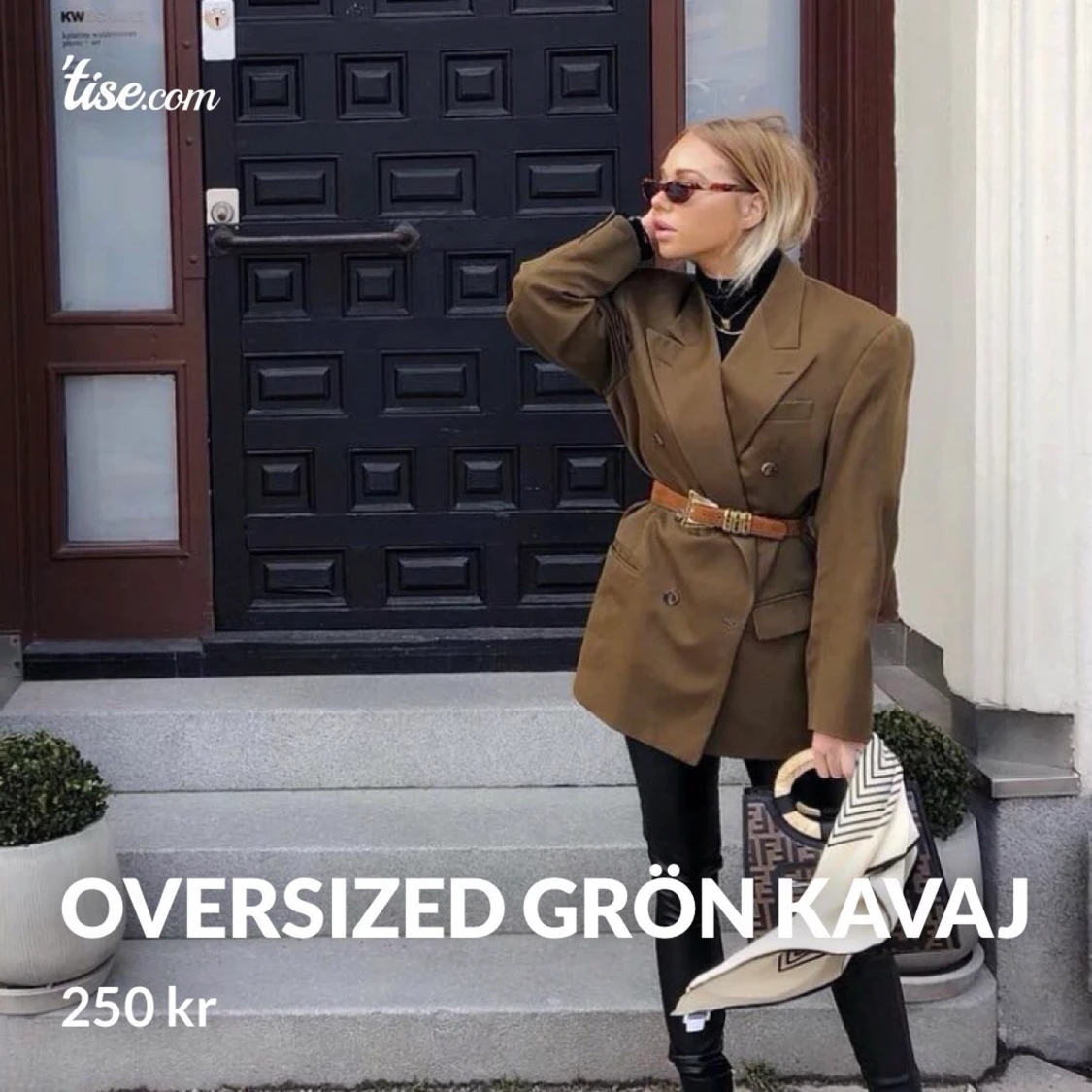 Oversized grön kavaj
