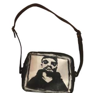 Hand painted leather bag by Adam Kucera, 1/1, 9/10 retail 150€, real leather