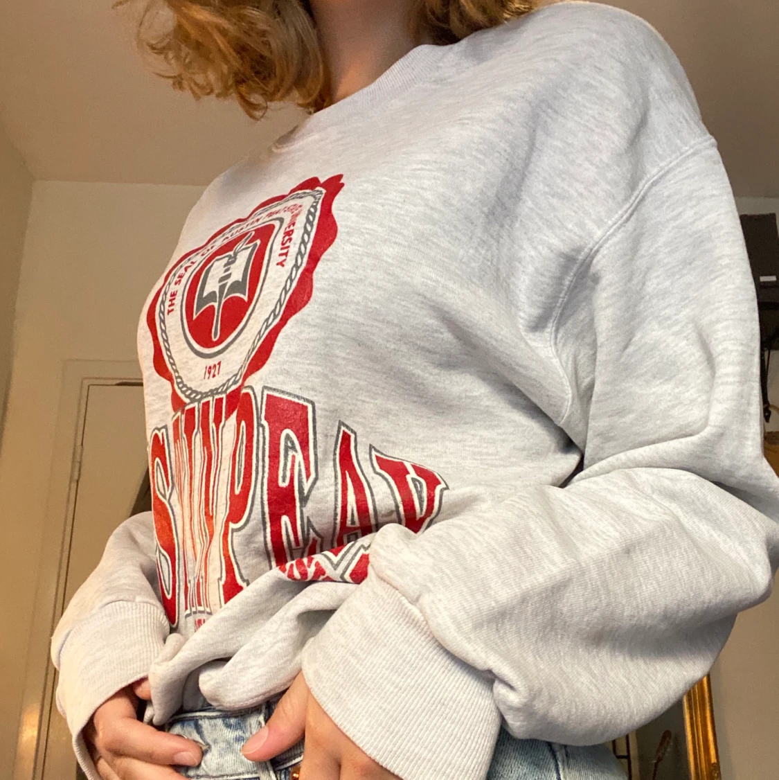 Grå sweatshirt - 90