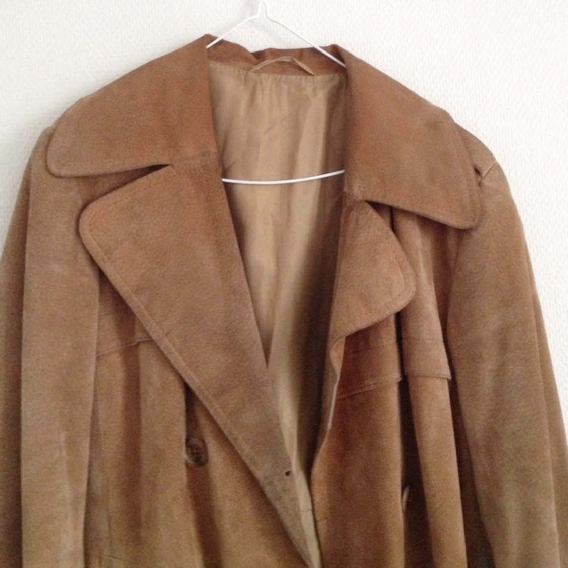 Vintage läderkappa 70-tal - 1383298261