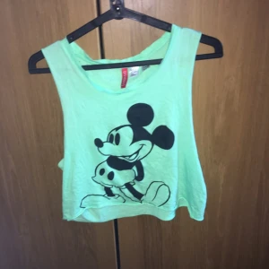  - En ljusgrön crop top med mussepigg på Storleken är 34/XS men sitter mer som en S/M Tar swish