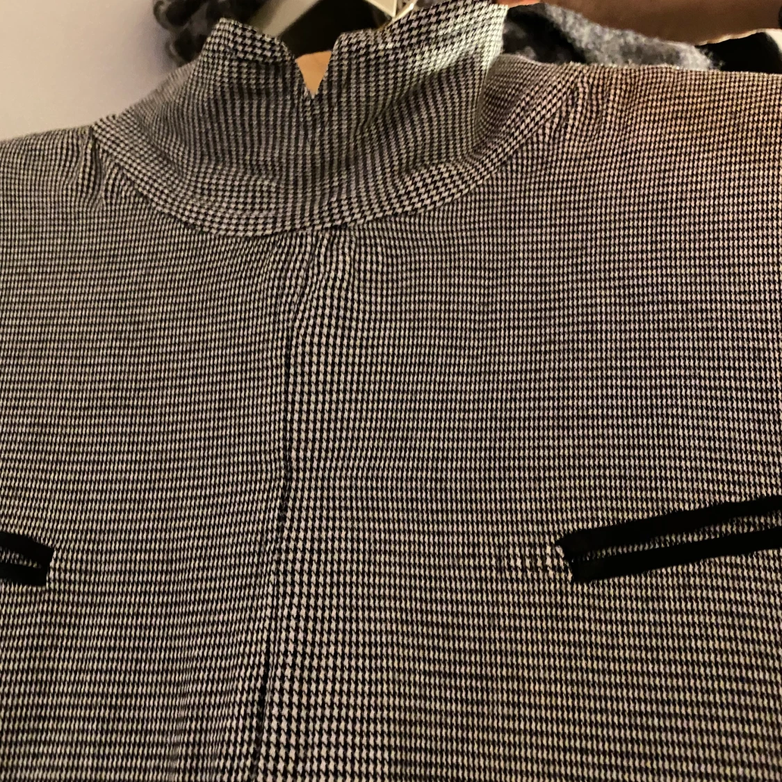 dogtooth pattern pepitarutig klänning - 90