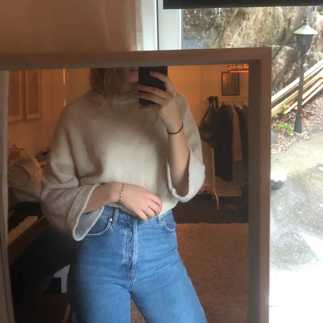 Stickad tröja M mango