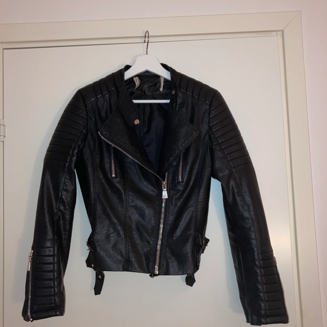 Läder jacka
