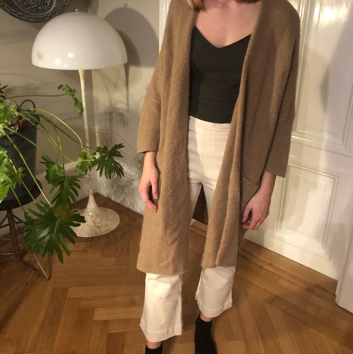 American Vintage Beige Lång Kofta 