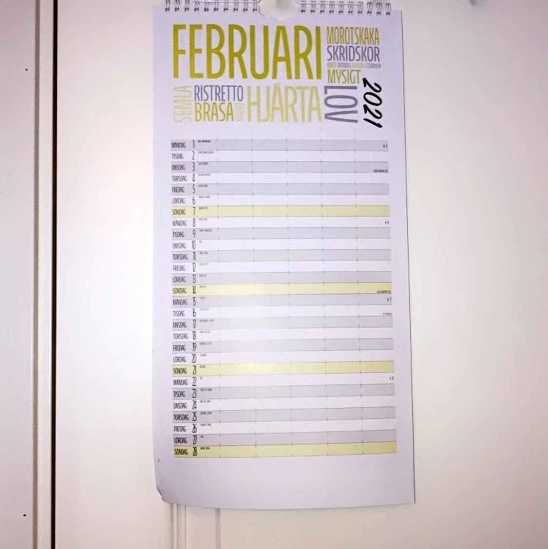 Månadskalender 2021 - 91