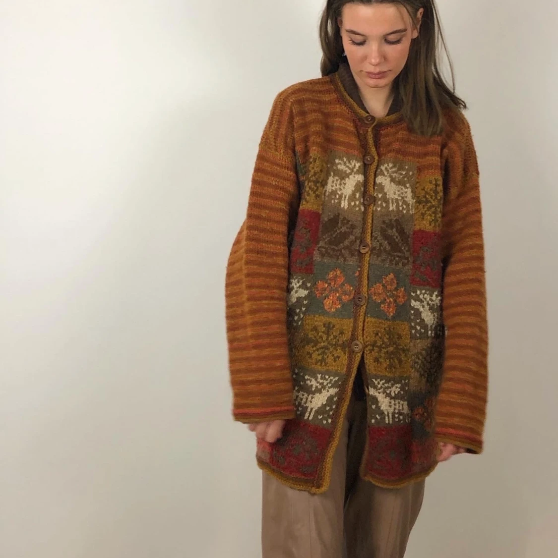 unik handstickad kofta - 90