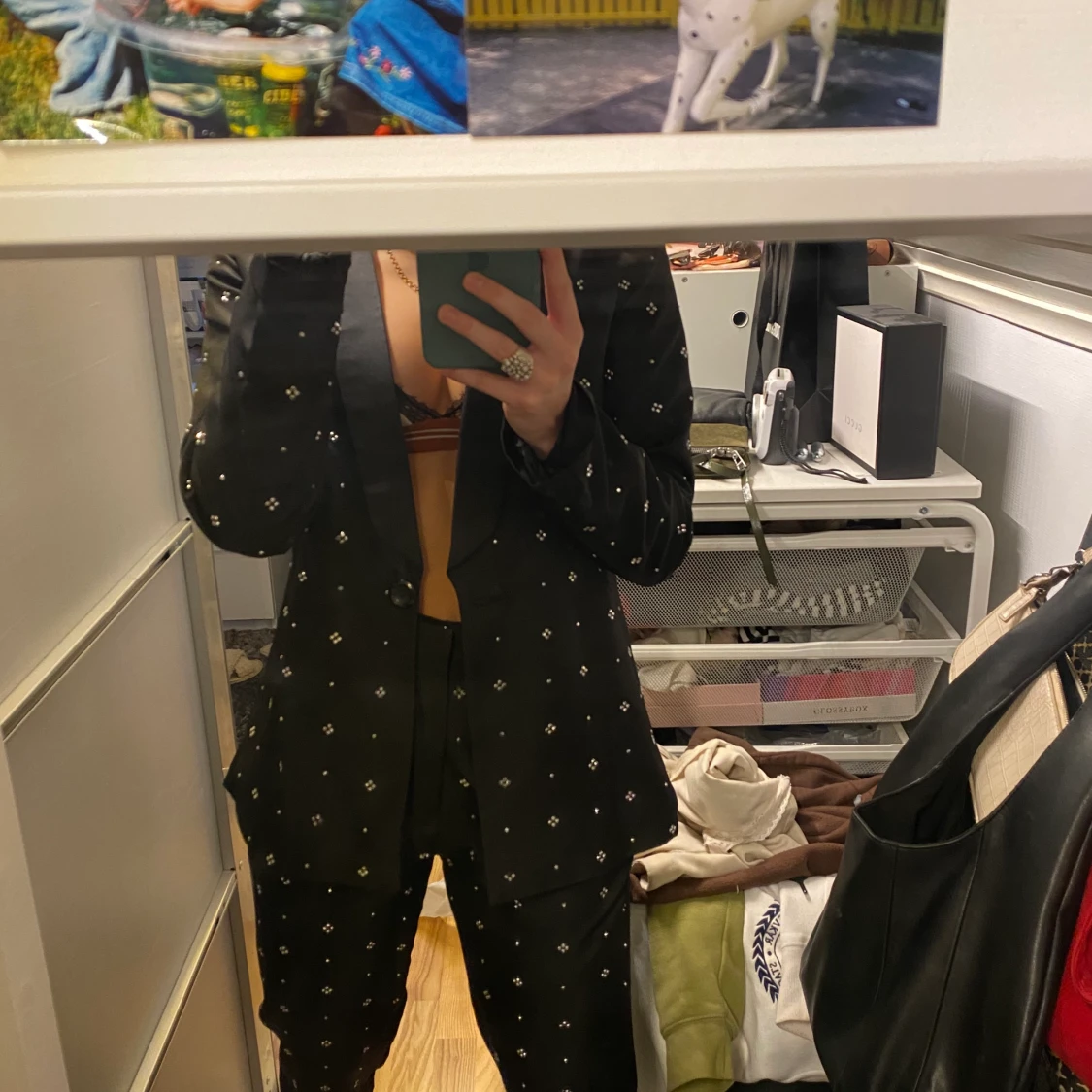 Kavaj sätt med glitter detaljer