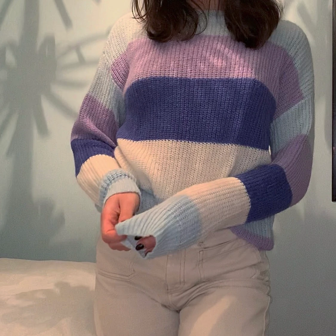 Blockrandig färgglad stickad! - 90