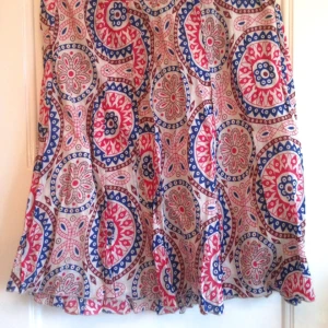  - Jag har haft denna med säkerhetsnål i midjan. Lätt att sy in. Resår i midjan.
Dubbla tyg.
Från Indiska.

Betalning via Swish, jag möter upp i Sthlm.