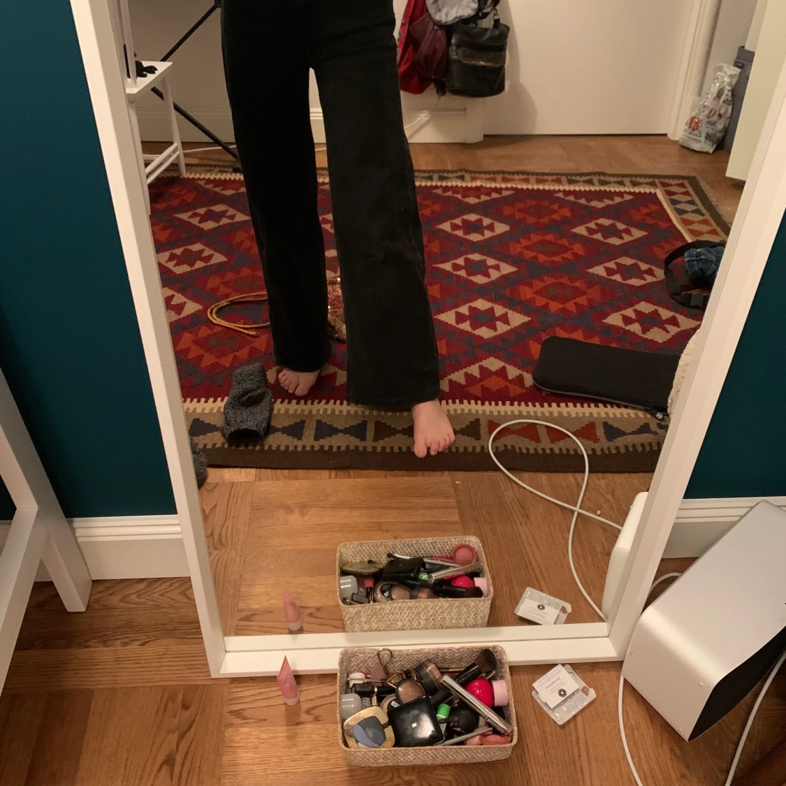 Svarta jeans wide  - 90