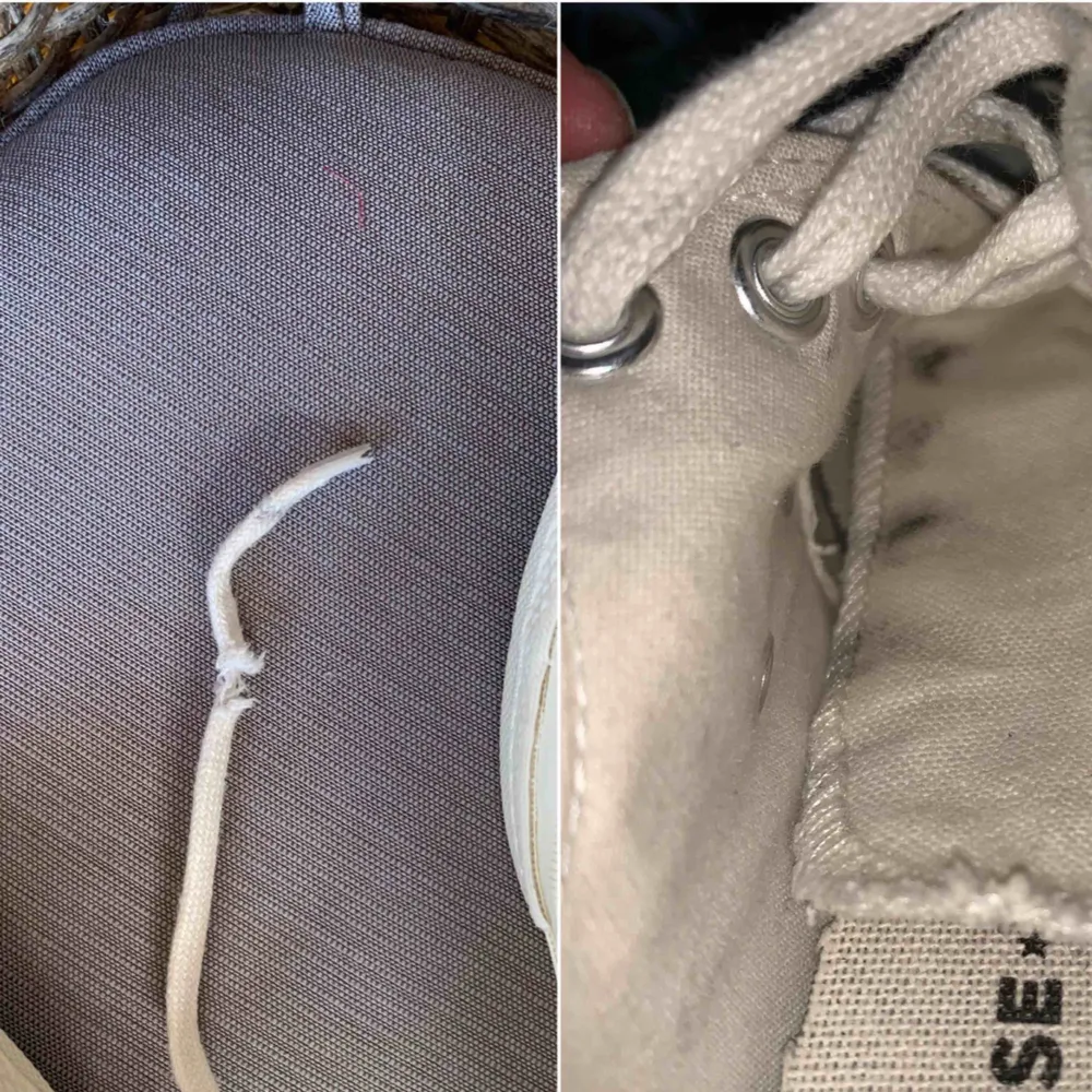 Säljer mina comme de garcon converse då jag köpt dem i fel storlek. De är något använda vilket syns i bild 3, men annars som nya!  Strl 39 Nypris 1500kr. Skor.