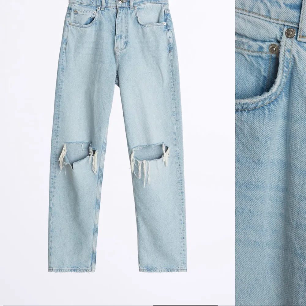 Jättefina jeans från Gina, använda ett par gånger men är i fint skick! Tyvärr för stora för mig. Jeans & Byxor.