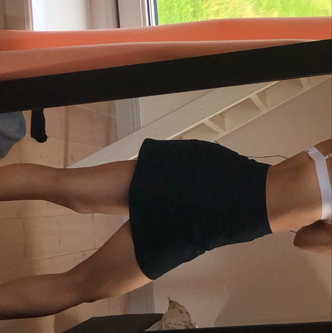 Svart jeans kjol - 90