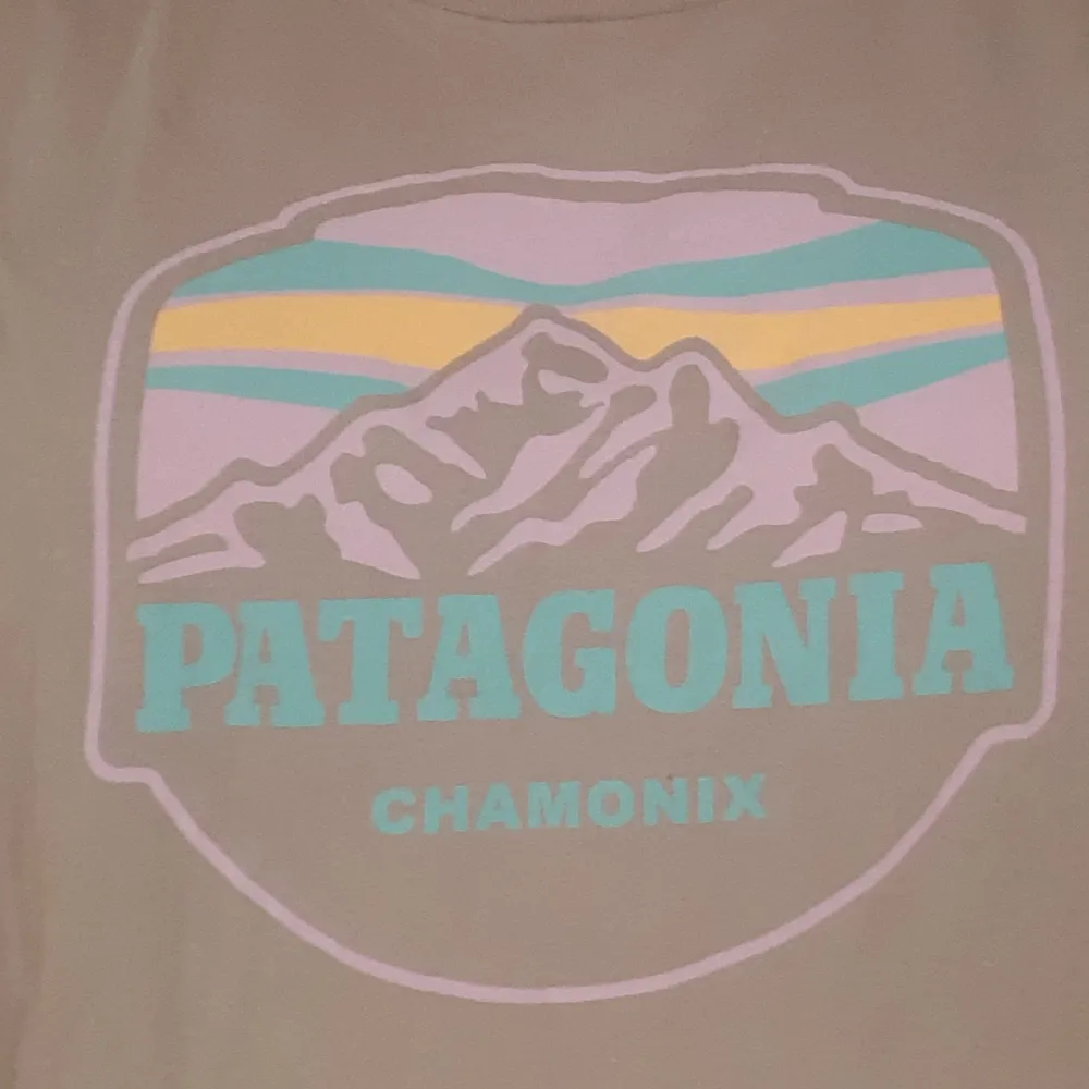 Cool patagonia t-shirt i storlek M. Den är grå med lila, grönt och brandgula på dig. Färgen stämmer bäst överens med andra bilden. Hör gärna av dig vid frågor 💕 JUST NU: 3 FÖR 2 PÅ ALLT I MIN SHOP. T-shirts.