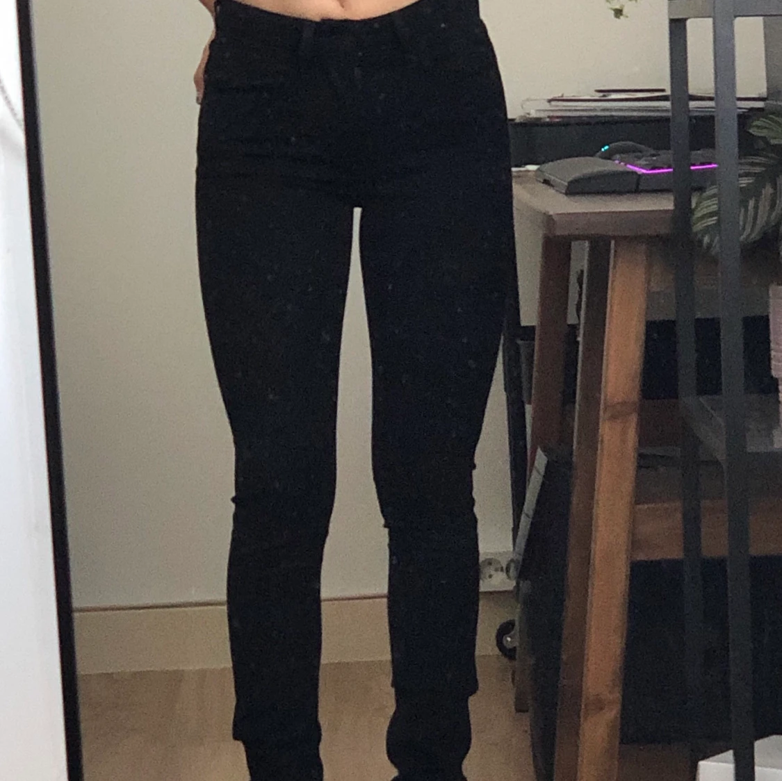 Levis svarta skinny byxor