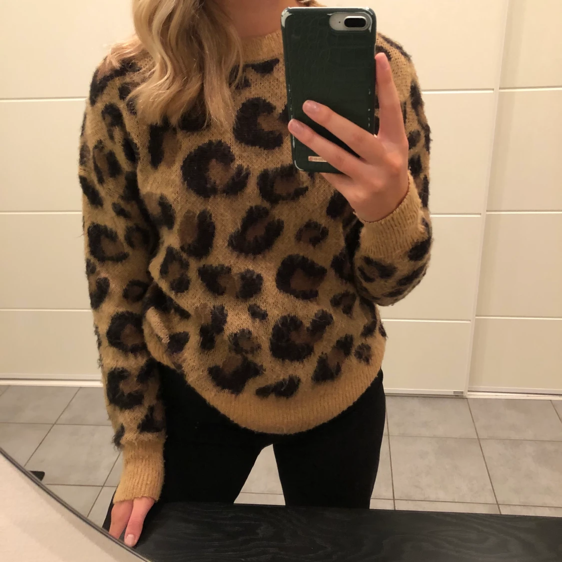 Stickad leopard tröja - 91