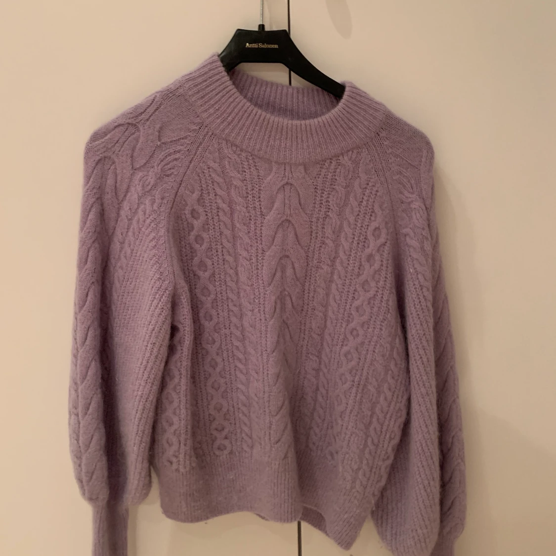 Stickad alpaca blend kofta 