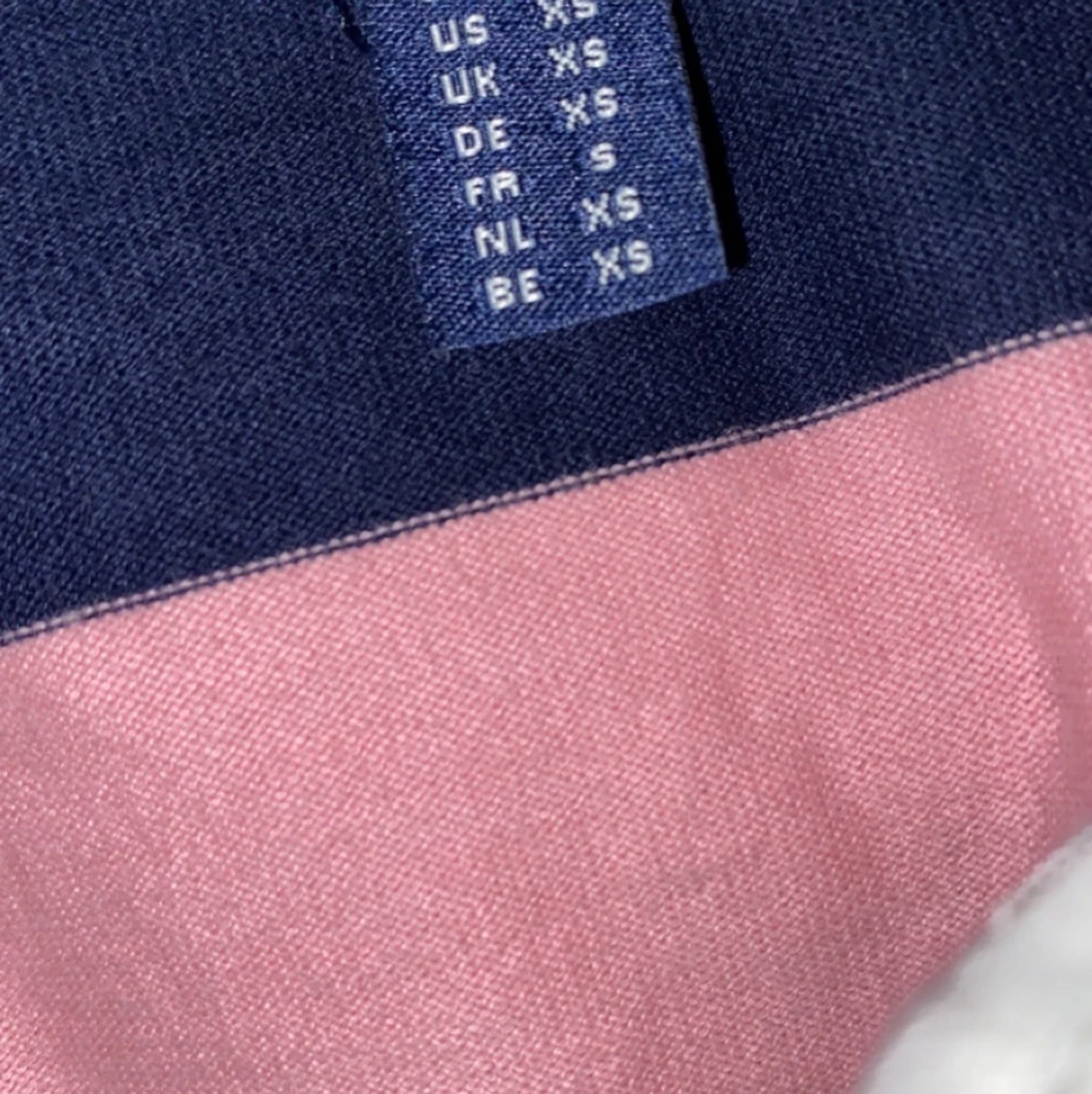 Gant piké rosa/navy långärmad strl xs - 91