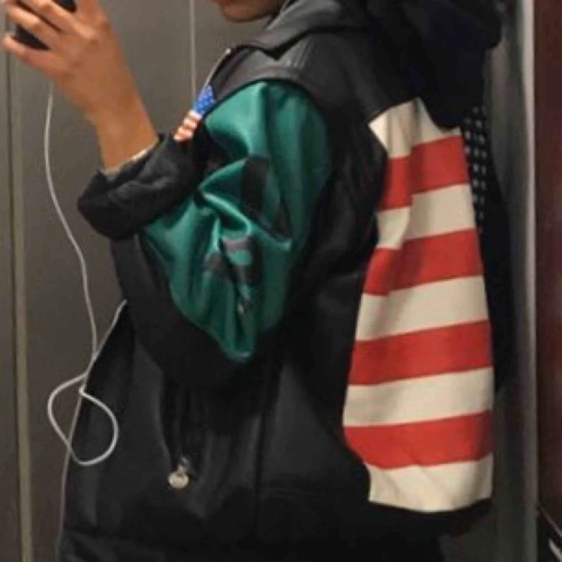 Fodrad fakeläder jacka