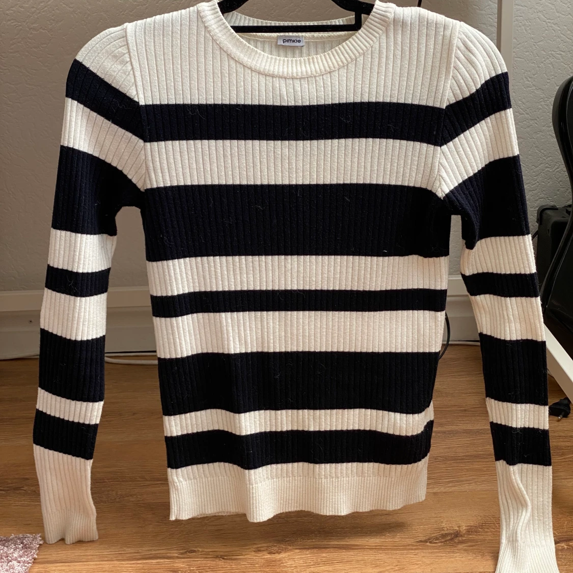 Tröja med olika ränder, slim fit 