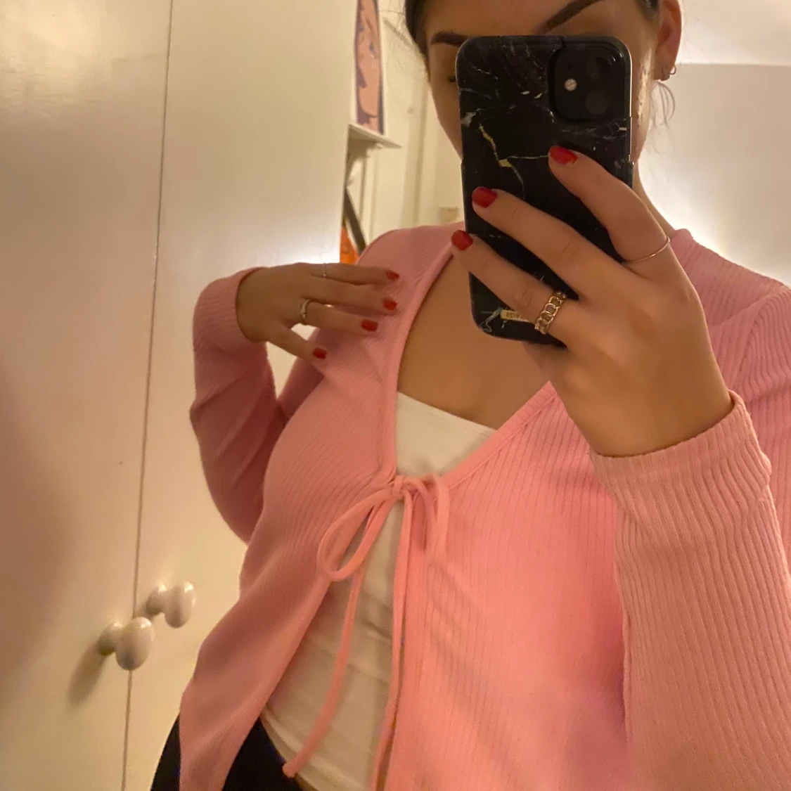 Rosa knyt kofta! - 91