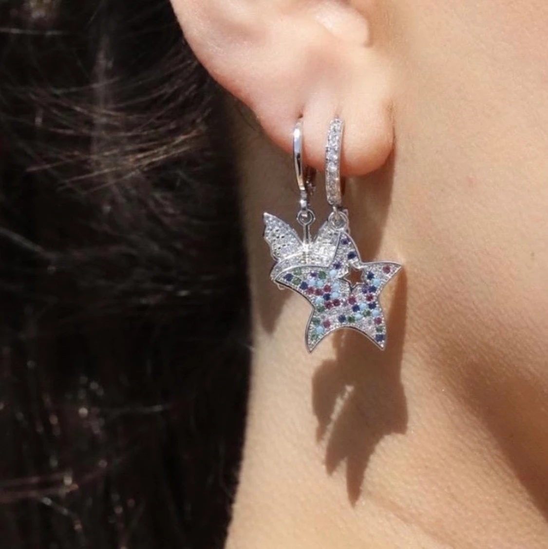 Äkta silver örhängen  - 90