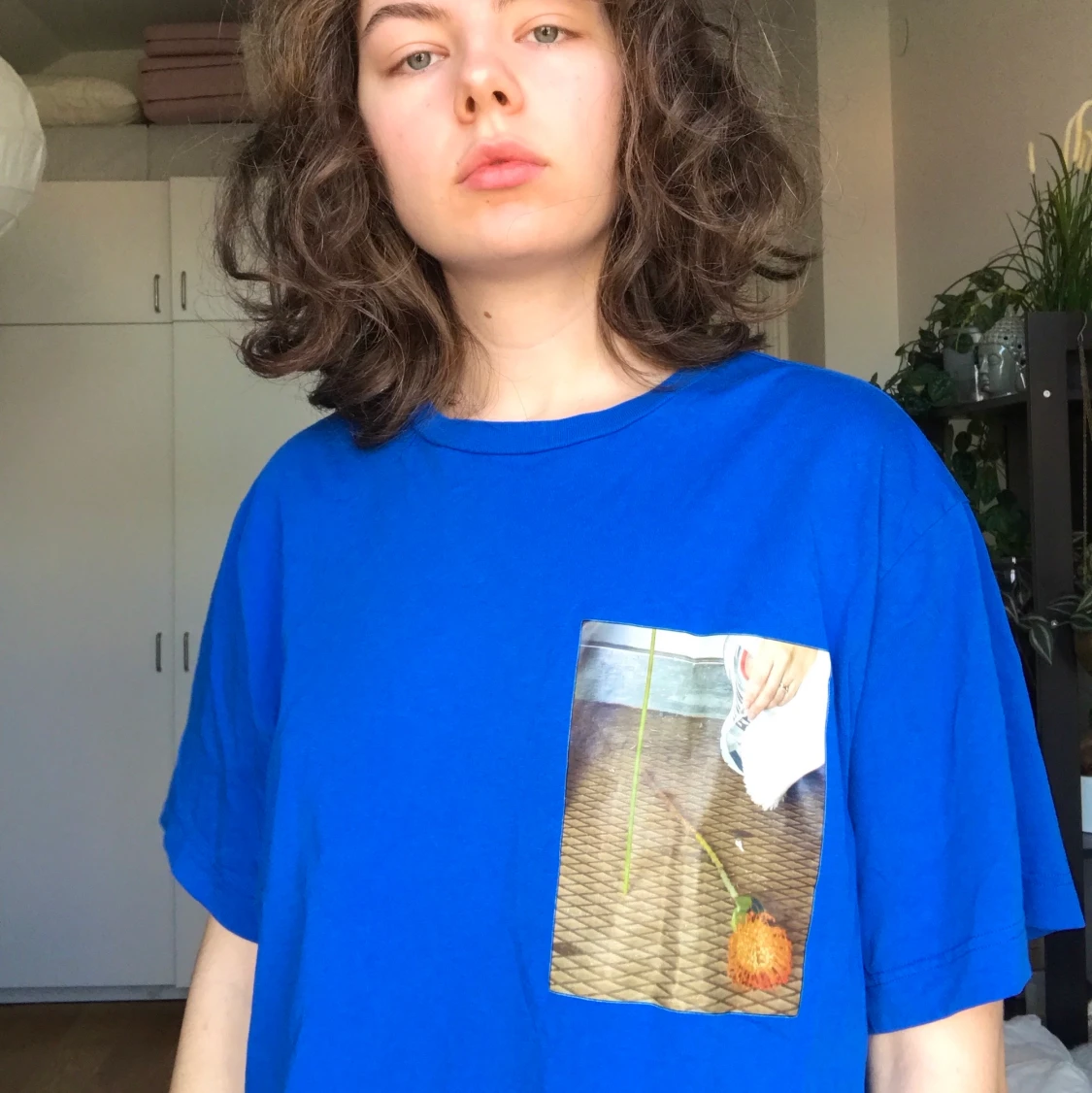 Oversized Blå weekday tshirt