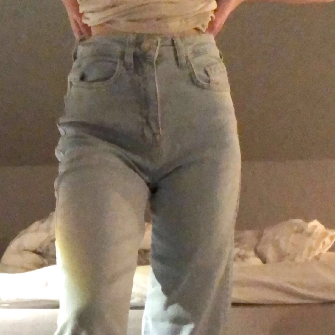 Wide jeans- high waist light blue  - 91