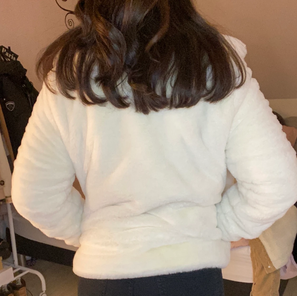 Vit pälsjacka  - 91