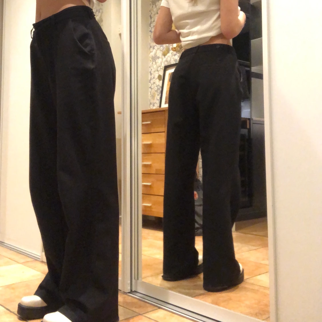 Oversized kostymbyxor