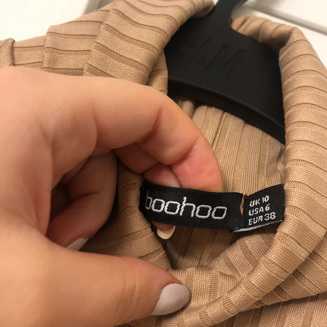 Ribbad beige  tröja - 91