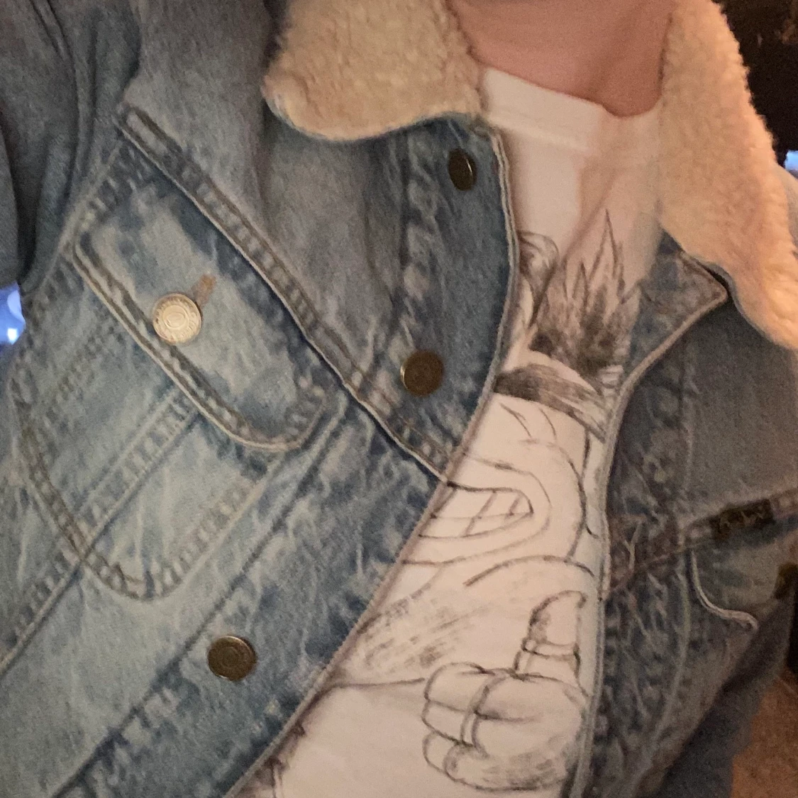 Jeans Jacka fodrad Stl S - 90