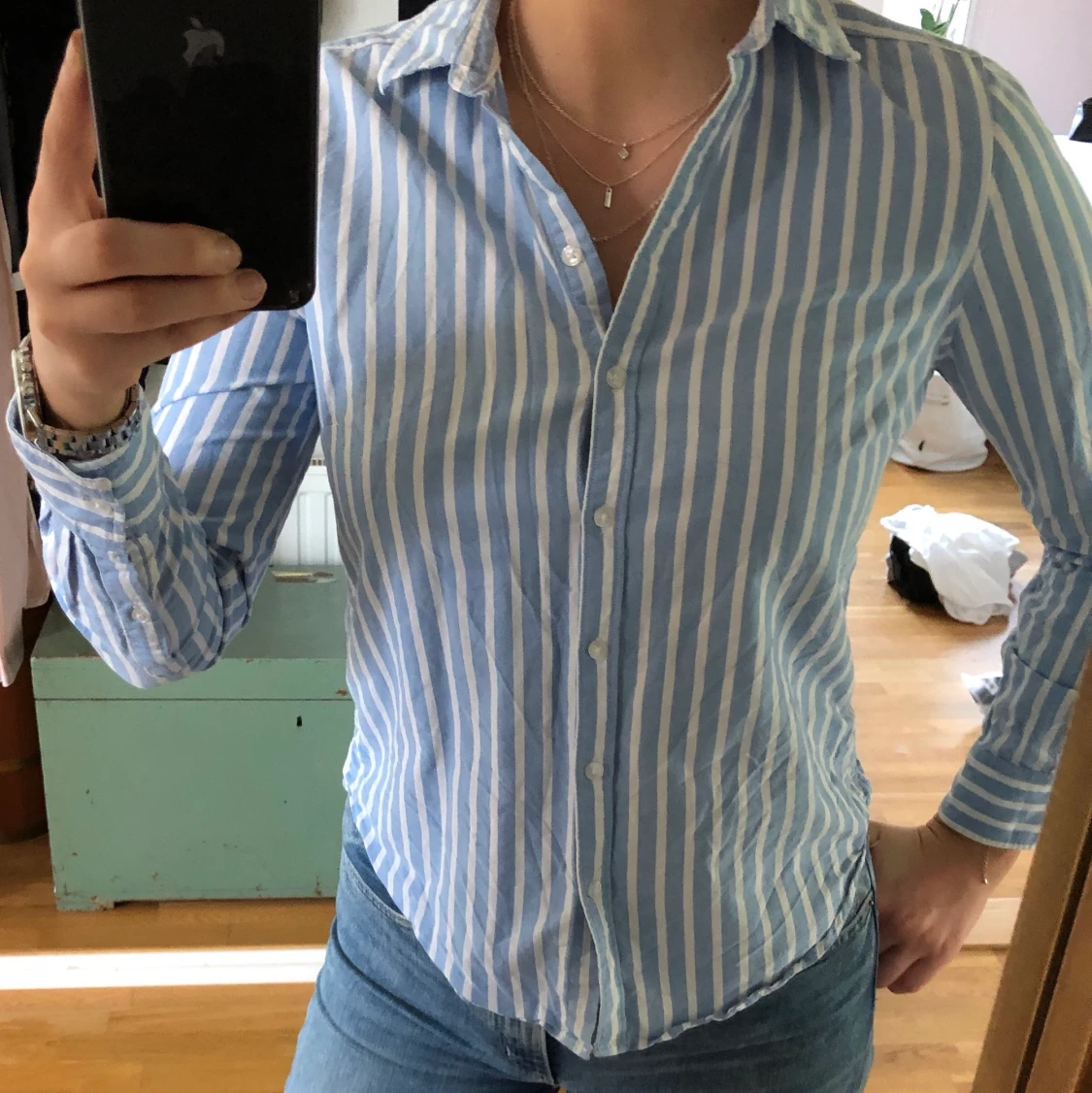 Ljusblå skjorta - 90