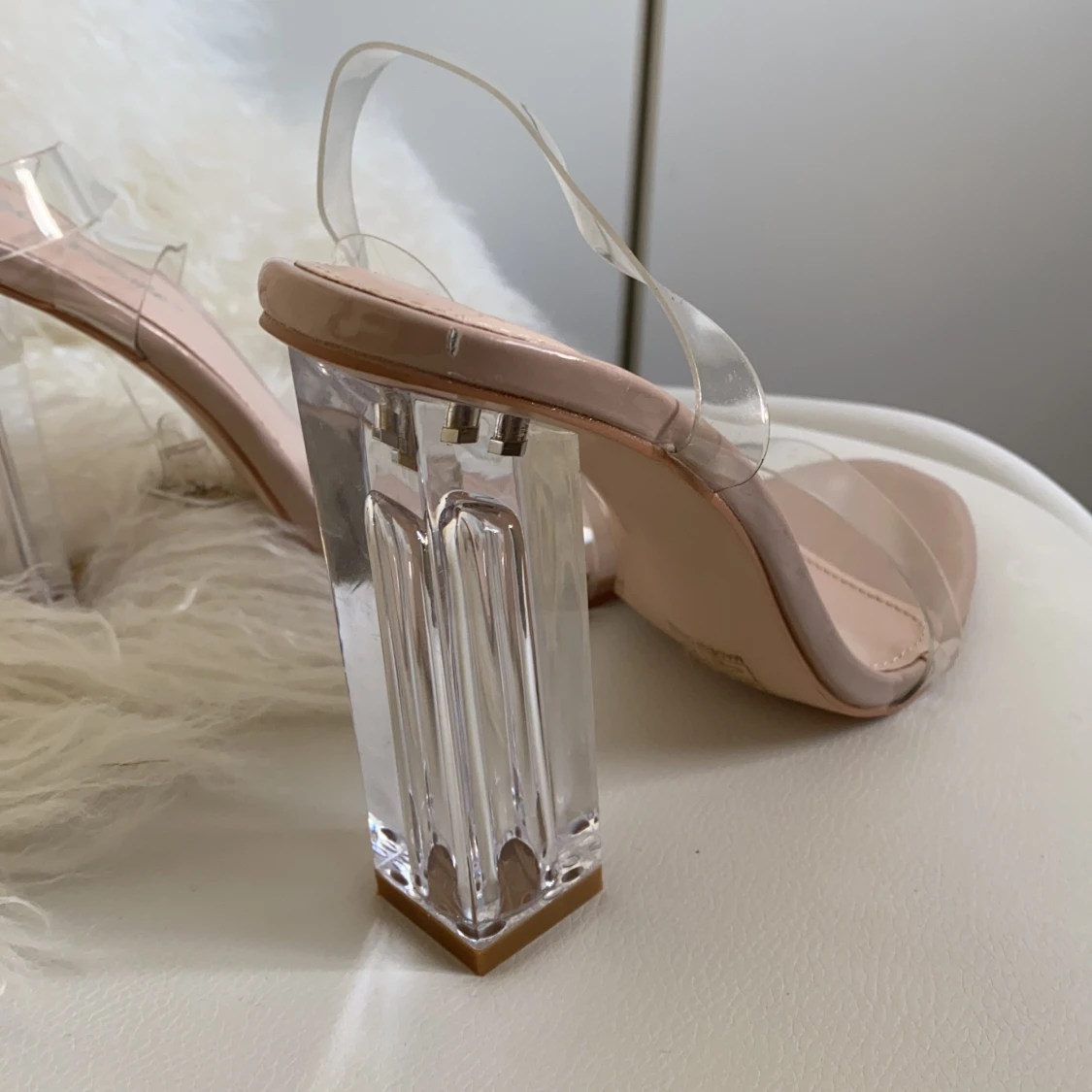 Genomskinliga klackar heels - 90