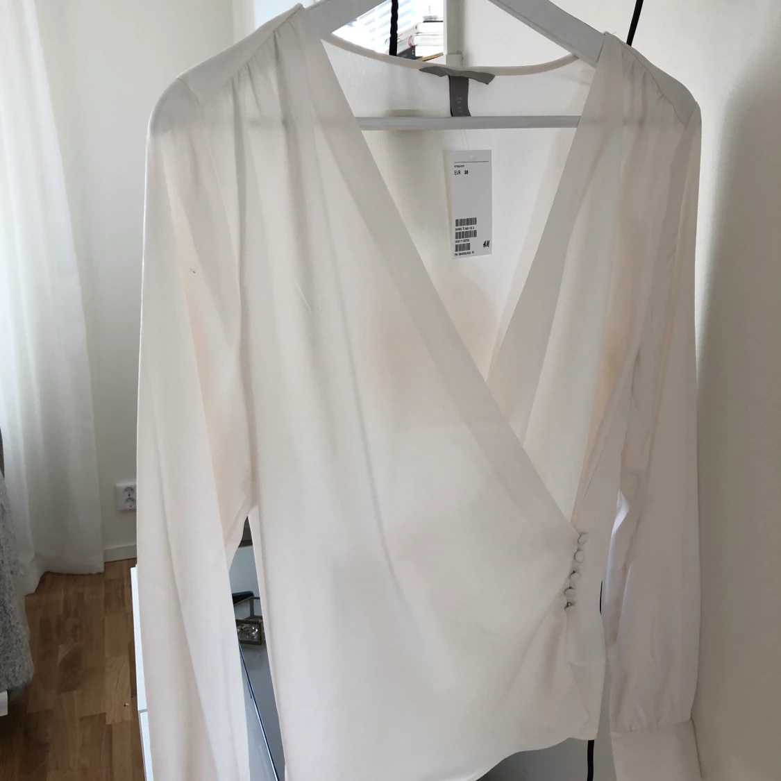 Vit omlottblus, oanvänd - 90