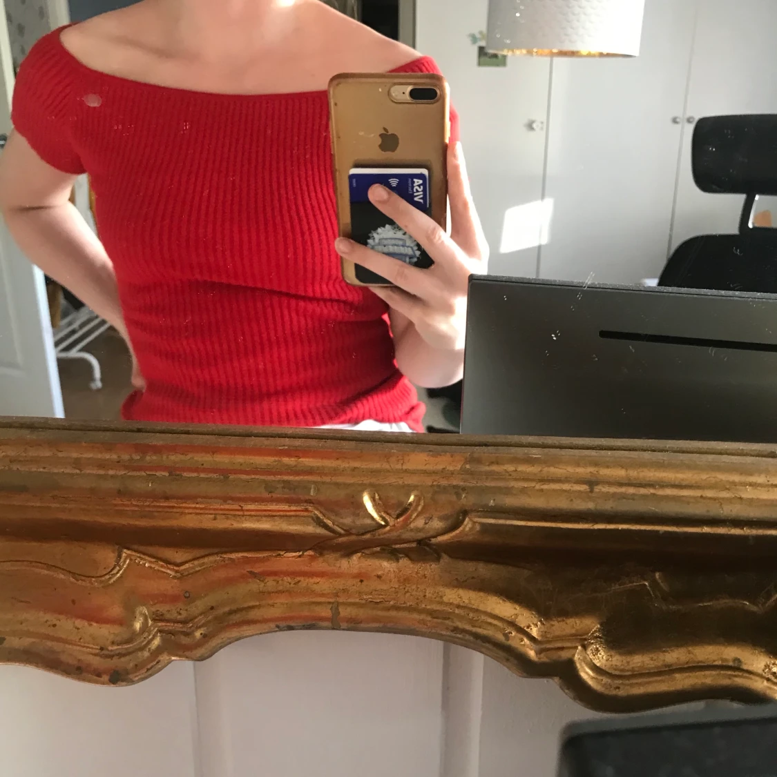 Ribbad off shoulder topp 