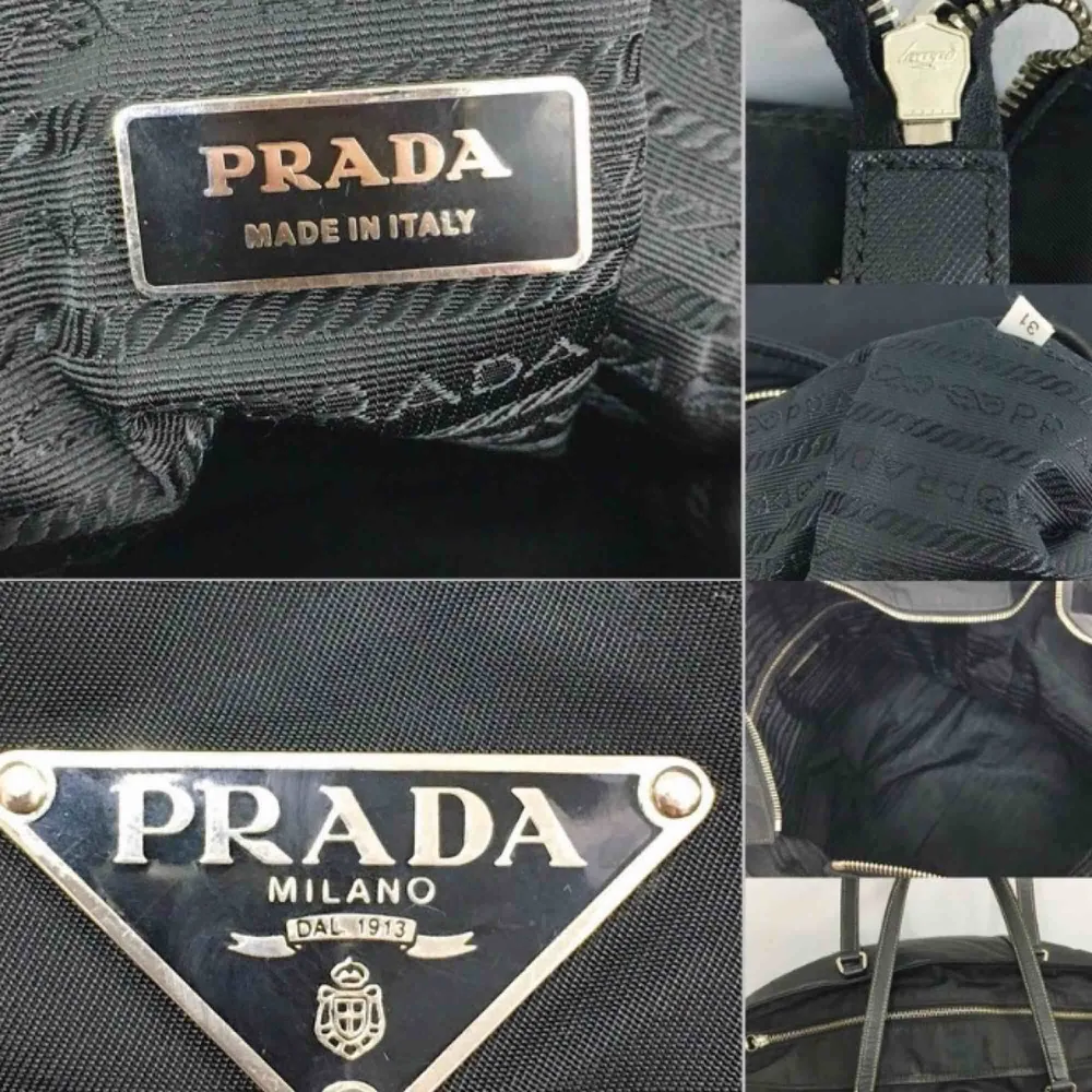 Prada Black Tessuto Nylon Tote Bag. Excellent condition exterior. The interior has been professionally repaired. One internal pocket. 12.75