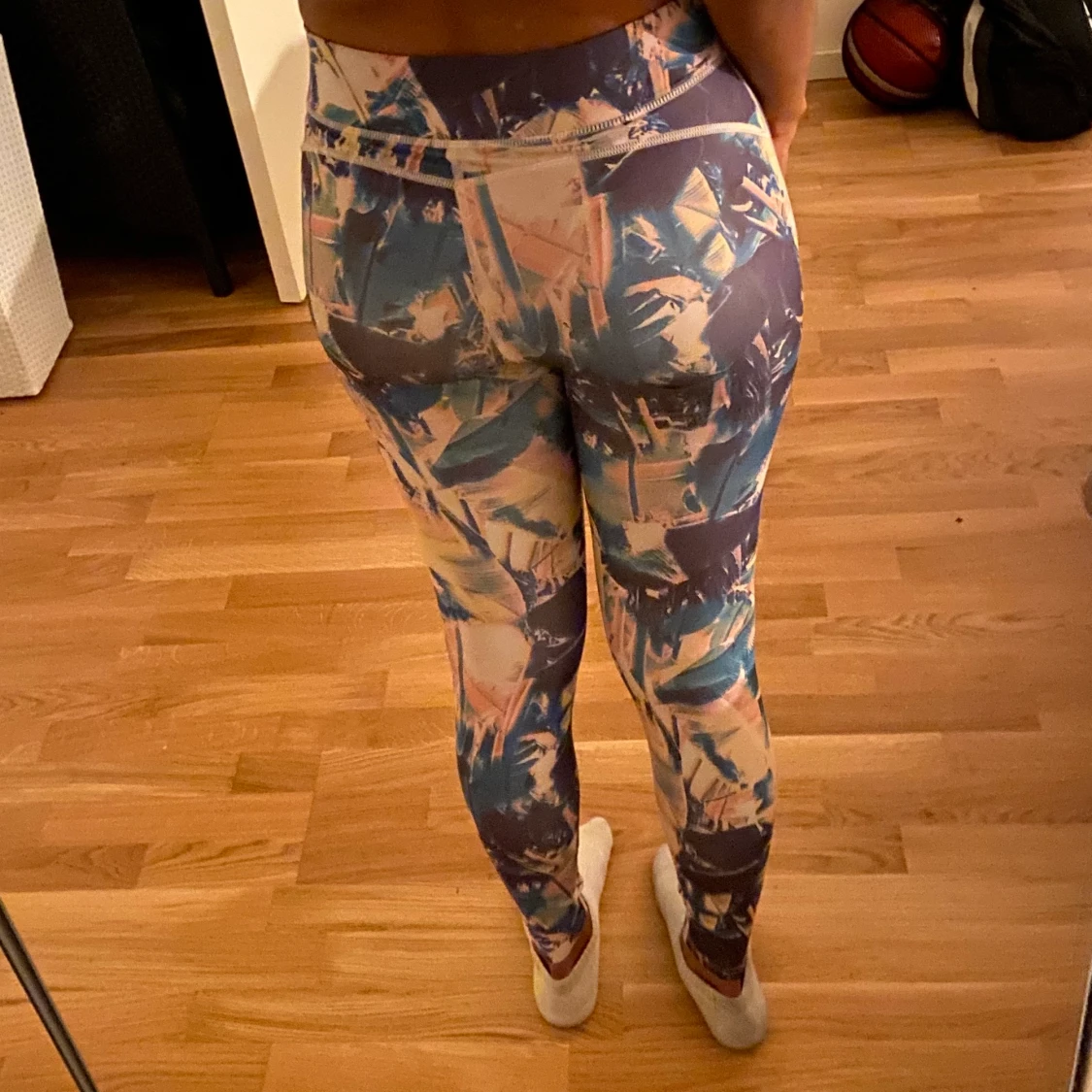 mönstrade träningtights  - 91