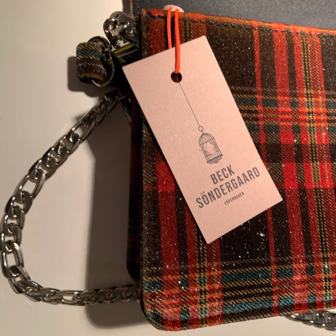 Väska Beck söndergaard, rutig glittrig - 90