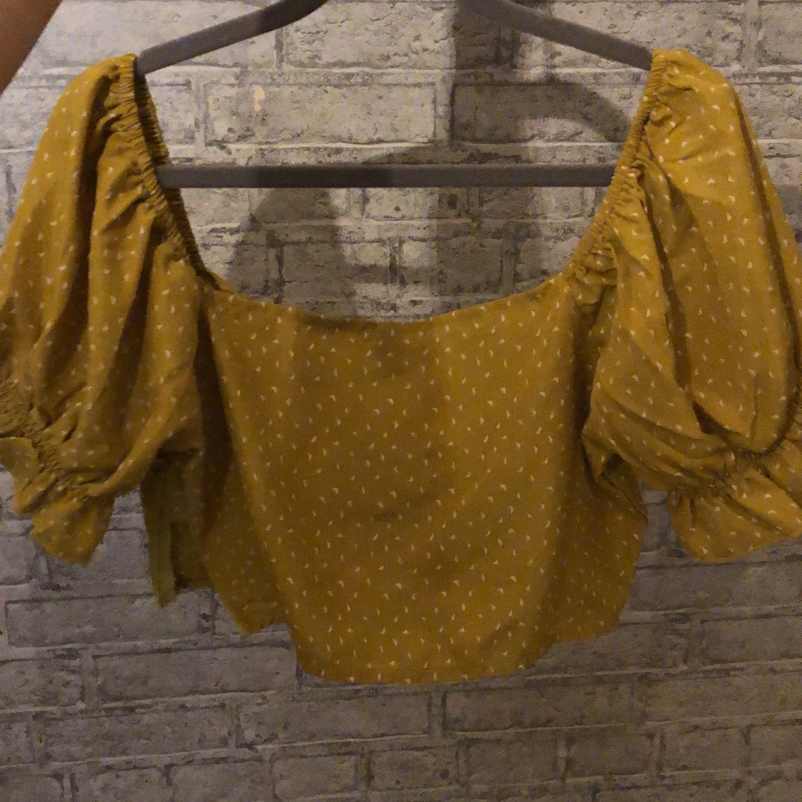 croppad top med mönster  - 91